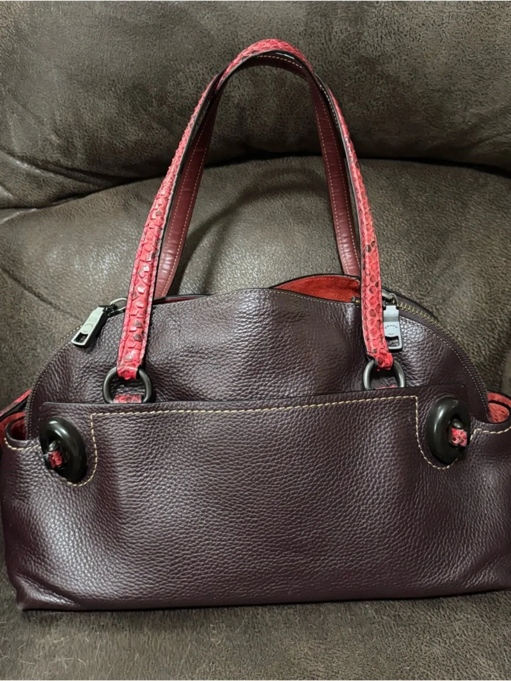 Vintage Coach 1941 outlaw satchel with snakeskin limited edition
